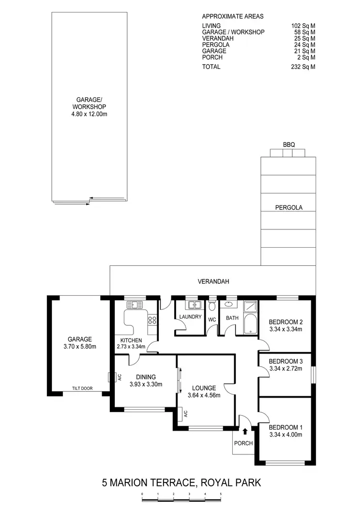 Floorplan of Homely house listing, 5 Marion Terrace, Royal Park SA 5014