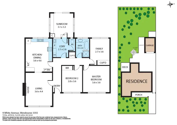 Floorplan of Homely house listing, 9 White Avenue, Wendouree VIC 3355