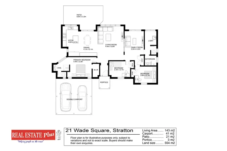 Floorplan of Homely house listing, 21 Wade Square, Stratton WA 6056