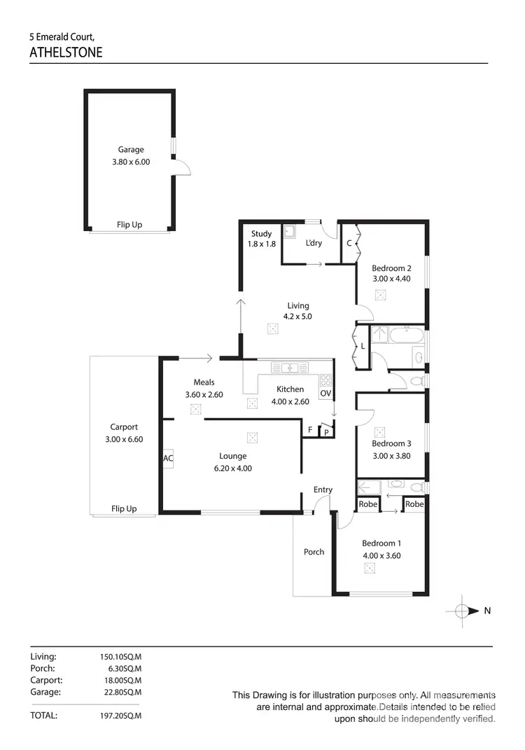 Floorplan of Homely house listing, 5 Emerald Court, Athelstone SA 5076