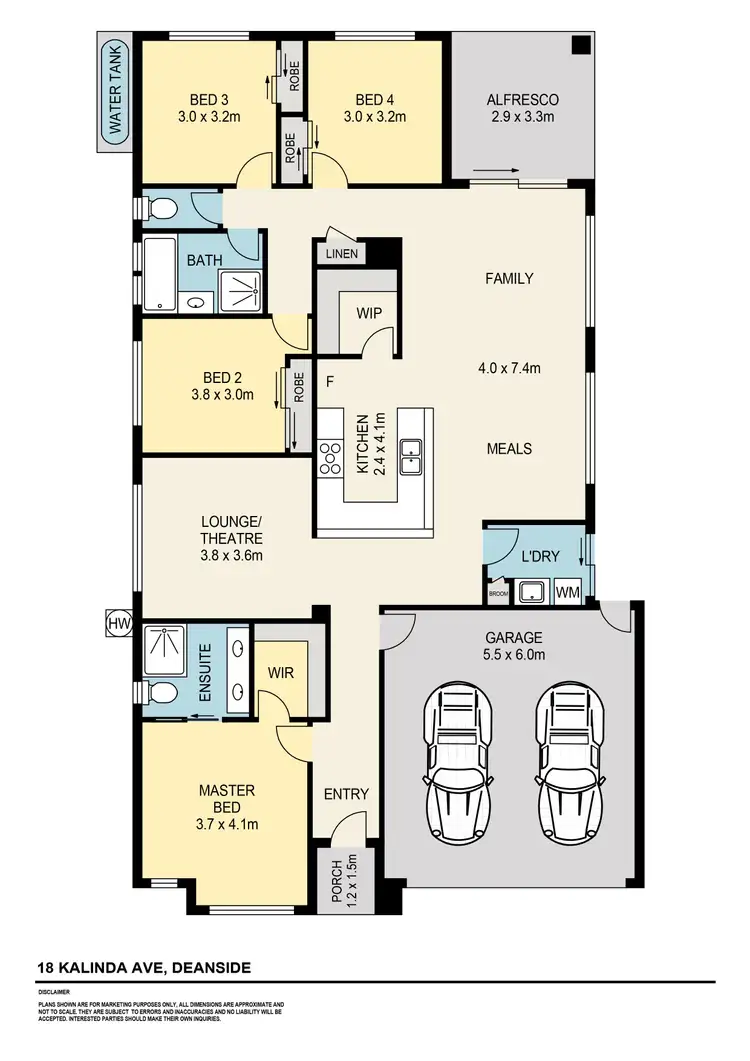 Floorplan of Homely house listing, 18 Kalinda Avenue, Deanside VIC 3336