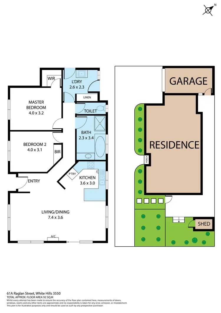 Floorplan of Homely house listing, 61A Raglan Street, White Hills VIC 3550