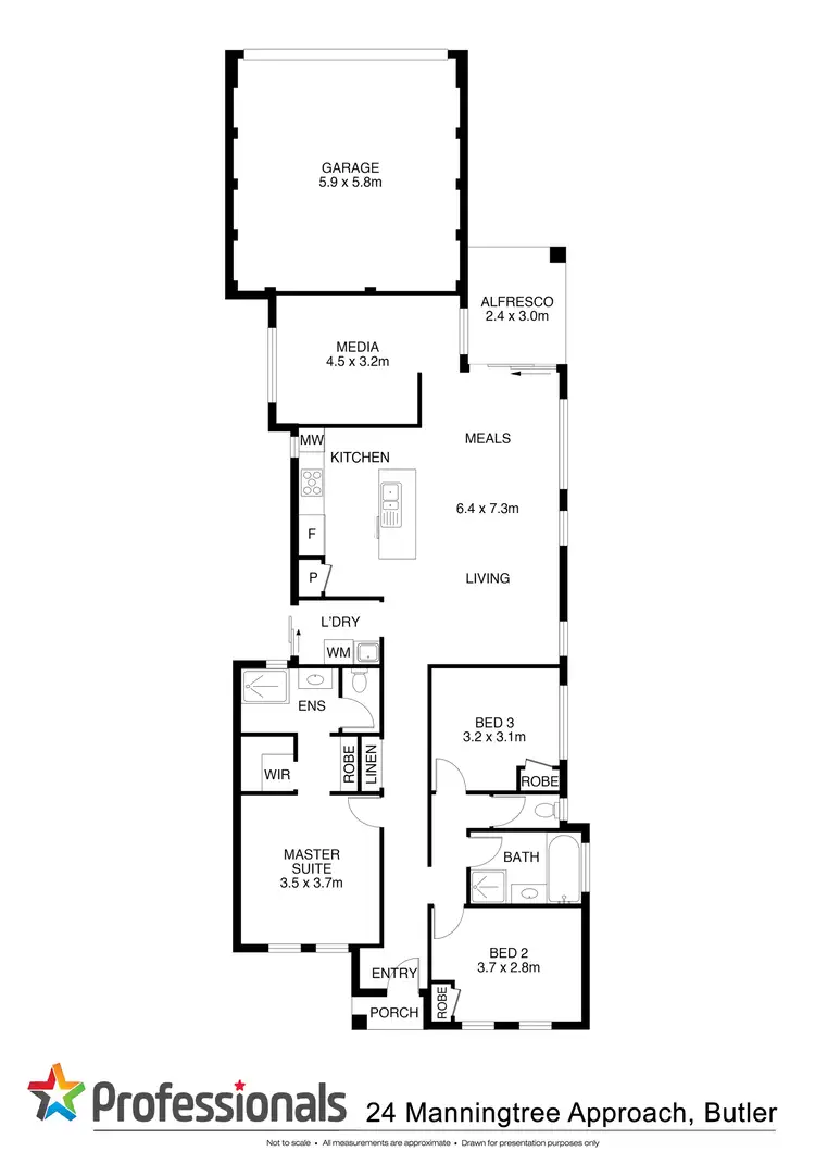 Floorplan of Homely house listing, 24 Manningtree Approach, Butler WA 6036