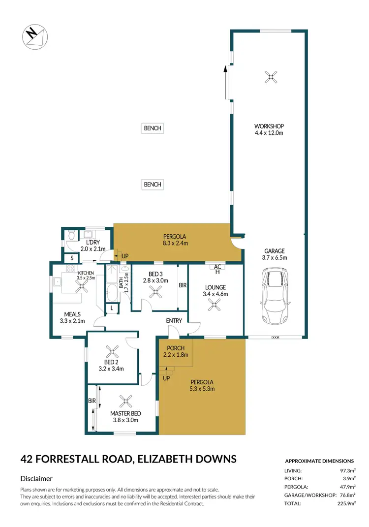 Floorplan of Homely house listing, 42 Forrestall Road, Elizabeth Downs SA 5113