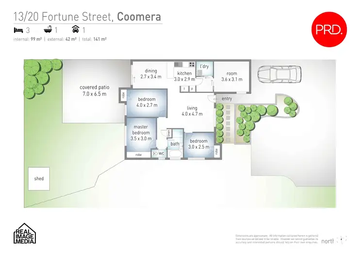 Floorplan of Homely townhouse listing, 13/20 Fortune Street, Coomera QLD 4209