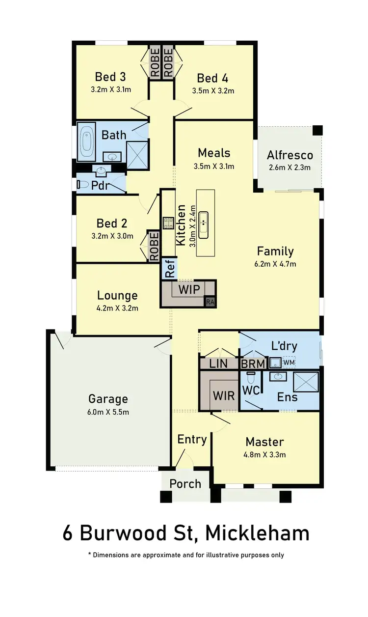 Floorplan of Homely house listing, 6 Burwood Street, Mickleham VIC 3064