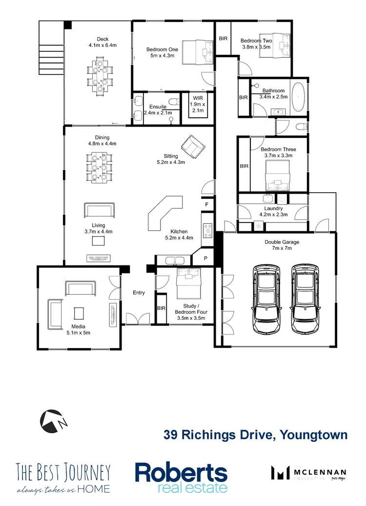 Floorplan of Homely house listing, 39 Richings Drive, Youngtown TAS 7249