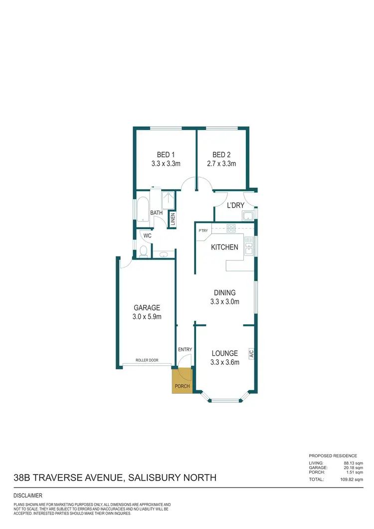 Floorplan of Homely house listing, 38B Traverse Avenue, Salisbury North SA 5108
