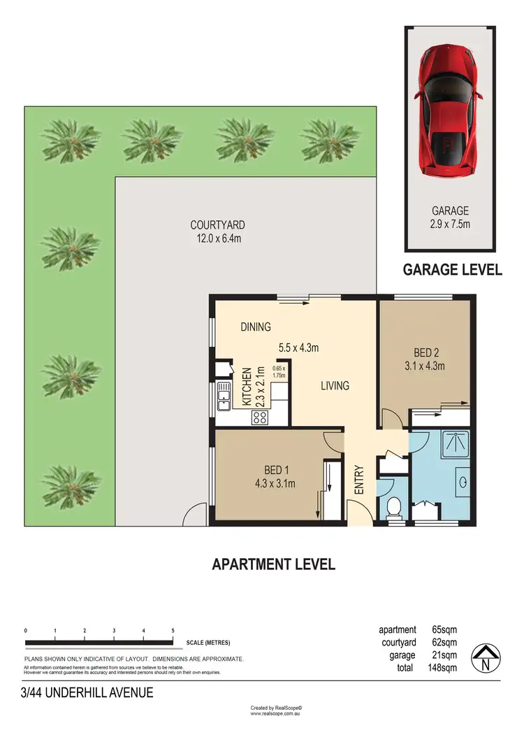 Floorplan of Homely unit listing, 3/44 Underhill Avenue, Indooroopilly QLD 4068