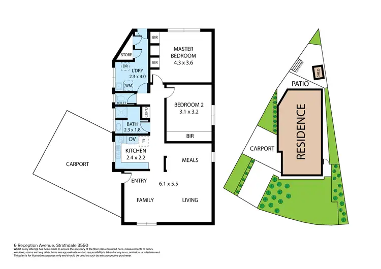 Floorplan of Homely house listing, 6 Reception Avenue, Strathdale VIC 3550