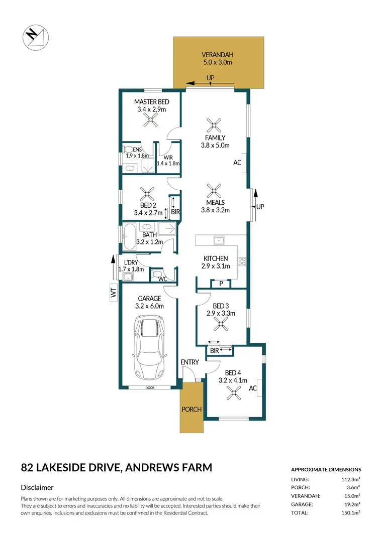 Floorplan of Homely house listing, 82 Lakeside Drive, Andrews Farm SA 5114