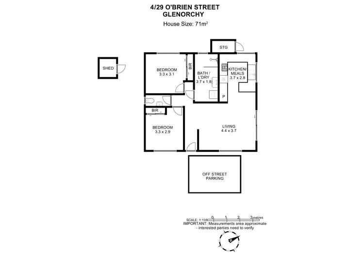 Floorplan of Homely unit listing, 4/29 O'Brien Street, Glenorchy TAS 7010