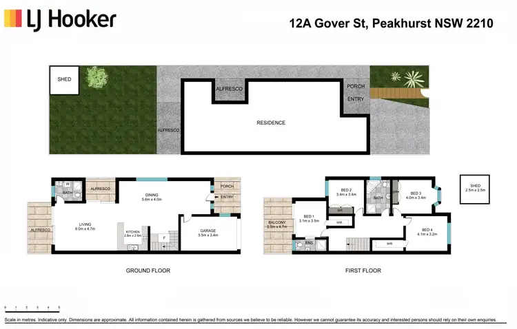 Floorplan of Homely semi-detached listing, 12A Gover Street, Peakhurst NSW 2210