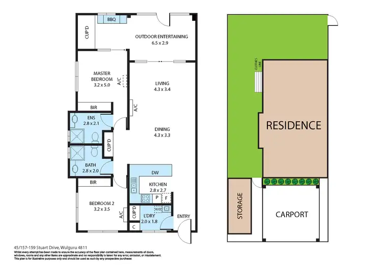 Floorplan of Homely unit listing, 45/157-159 Stuart Drive, Wulguru QLD 4811