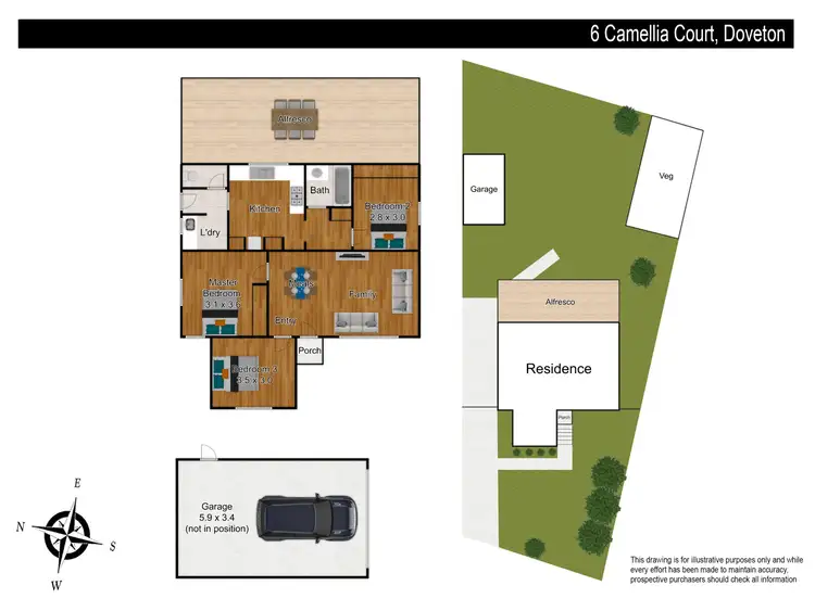 Floorplan of Homely house listing, 6 Camellia Court, Doveton VIC 3177
