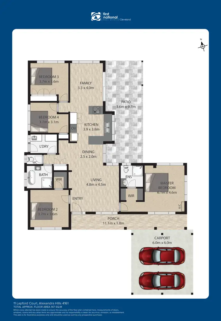 Floorplan of Homely house listing, 11 Lapford Court, Alexandra Hills QLD 4161