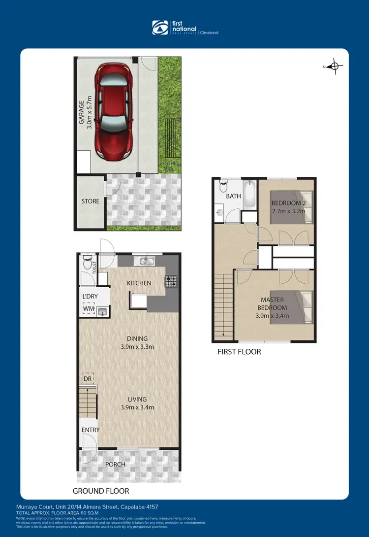 Floorplan of Homely townhouse listing, 20/14 Almara Street, Capalaba QLD 4157