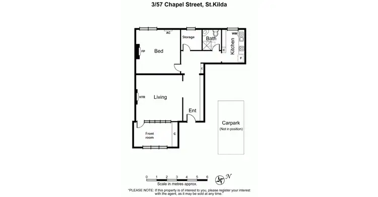 Floorplan of Homely apartment listing, 3/57 Chapel Street, St Kilda VIC 3182