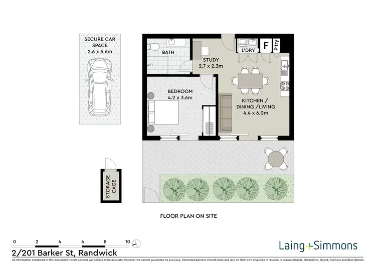 Floorplan of Homely apartment listing, 2/201-207 Barker Street, Randwick NSW 2031
