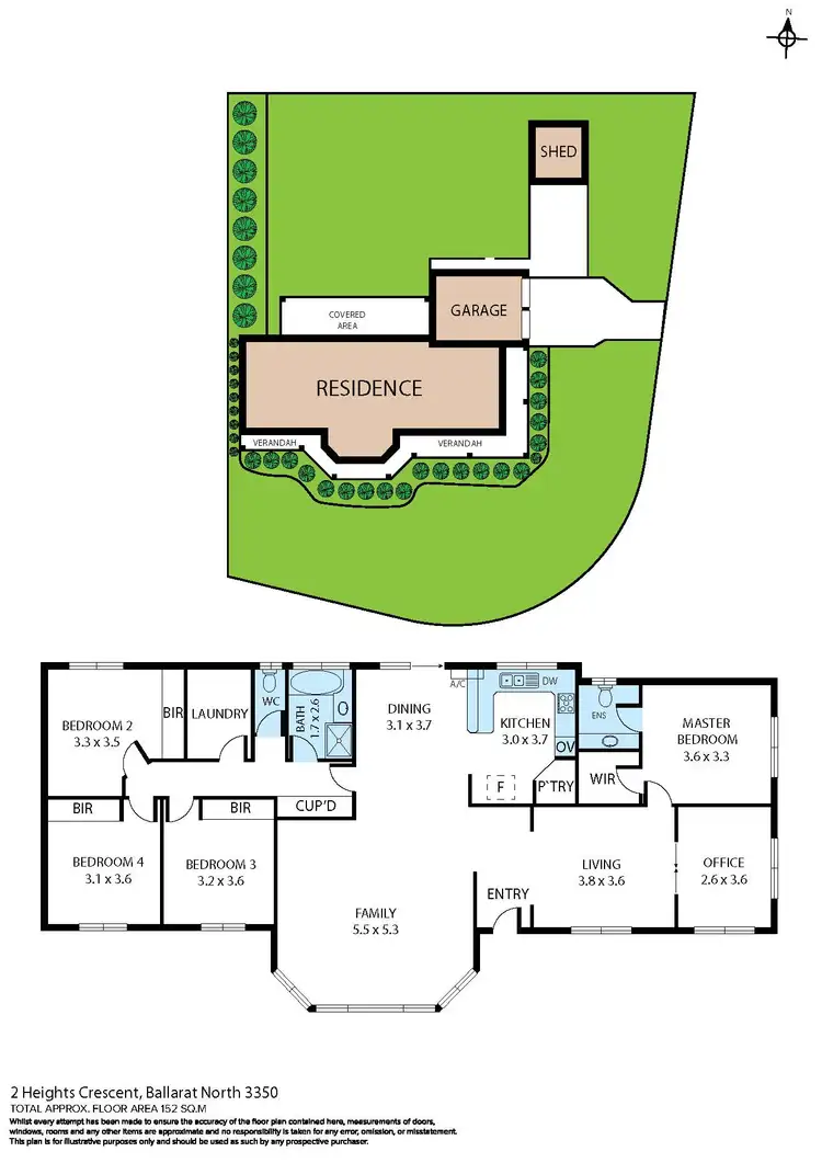 Floorplan of Homely house listing, 2 Heights Crescent, Ballarat North VIC 3350