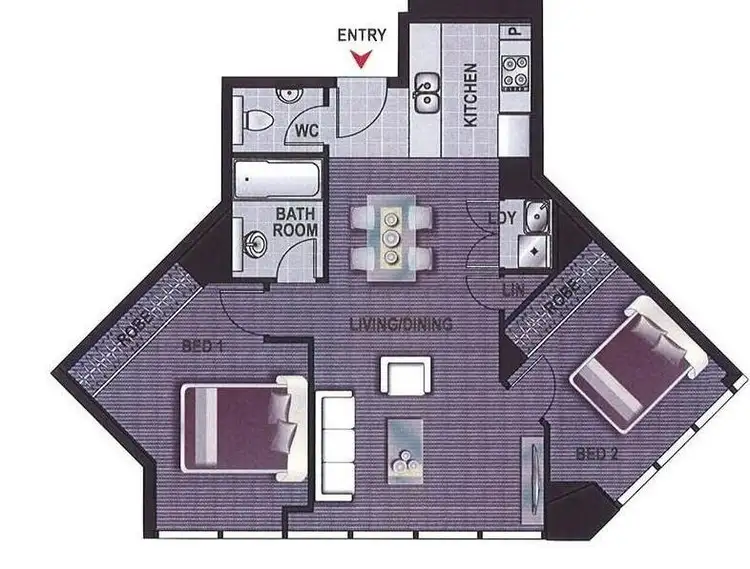 Floorplan of Homely apartment listing, 2908/43 Herschel Street, Brisbane City QLD 4000