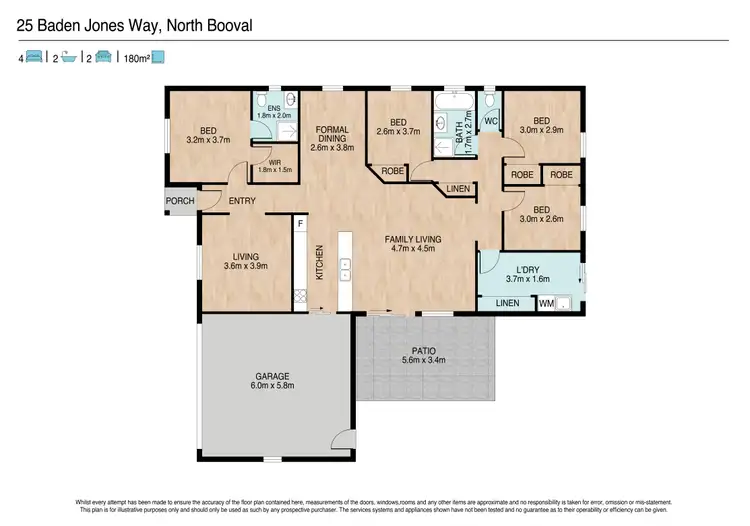 Floorplan of Homely house listing, 25 Baden Jones Way, North Booval QLD 4304