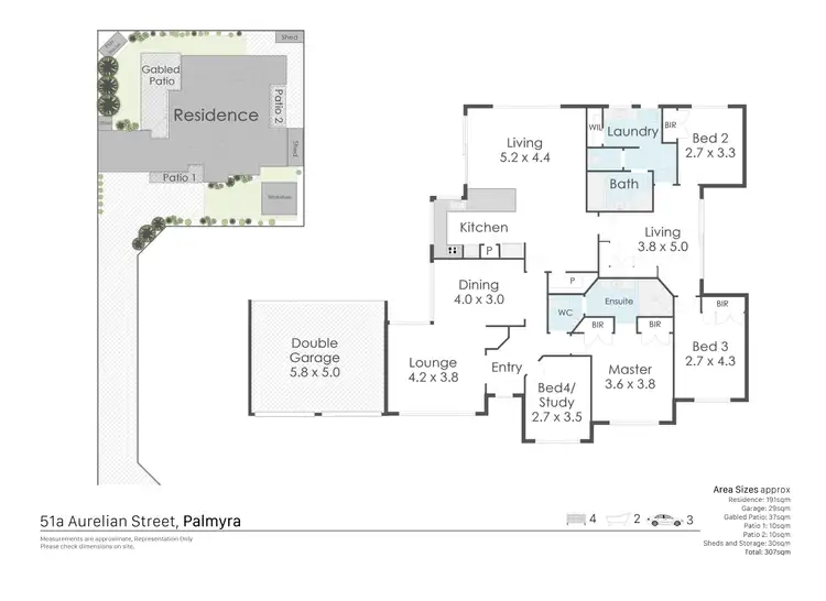 Floorplan of Homely house listing, 51A Aurelian Street, Palmyra WA 6157