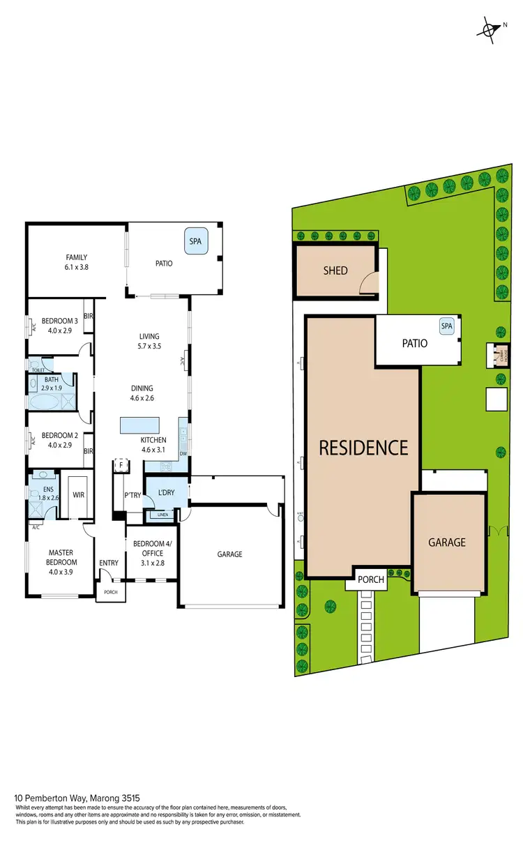 Floorplan of Homely house listing, 10 Pemberton Way, Marong VIC 3515