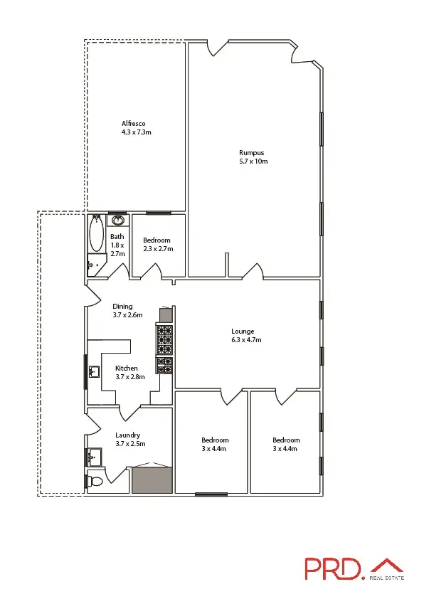 Floorplan of Homely house listing, 1 Mullroo Drive, Cullulleraine VIC 3496