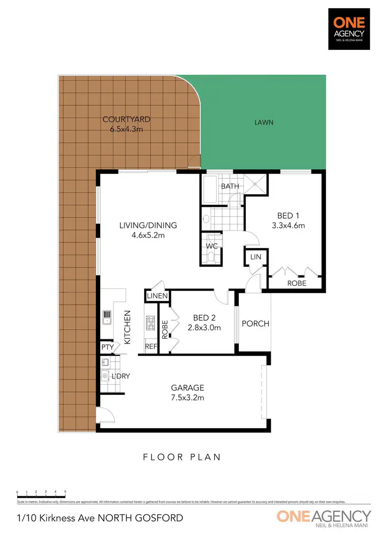 Floorplan of Homely villa listing, 1/10 Kirkness Avenue, North Gosford NSW 2250