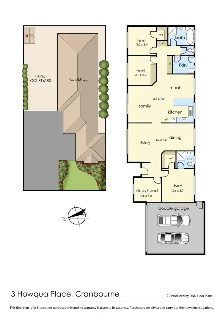 Floorplan of Homely house listing, 3 Howqua Place, Cranbourne VIC 3977