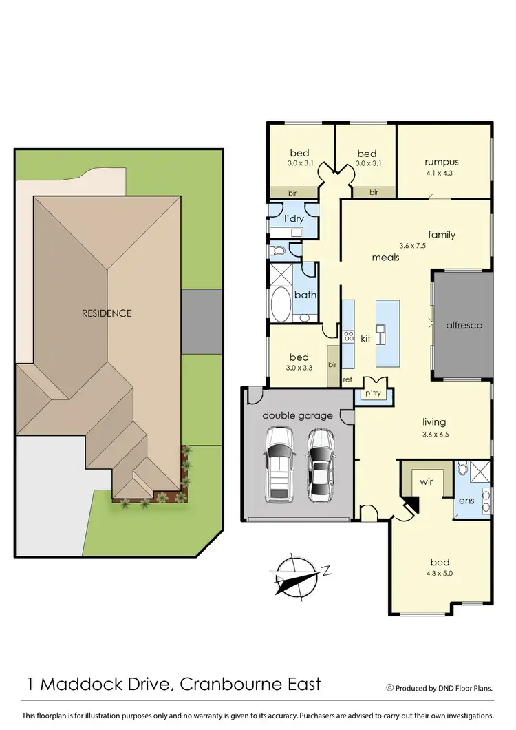 Floorplan of Homely house listing, 1 Maddock Drive, Cranbourne East VIC 3977