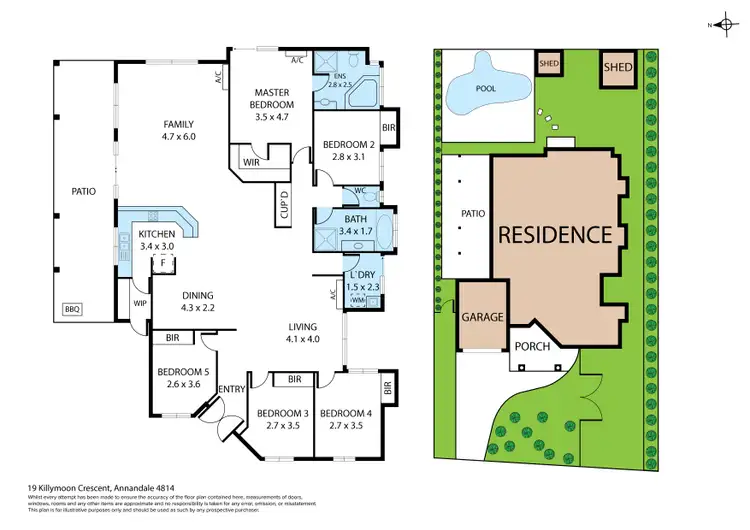Floorplan of Homely house listing, 19 Killymoon Crescent, Annandale QLD 4814