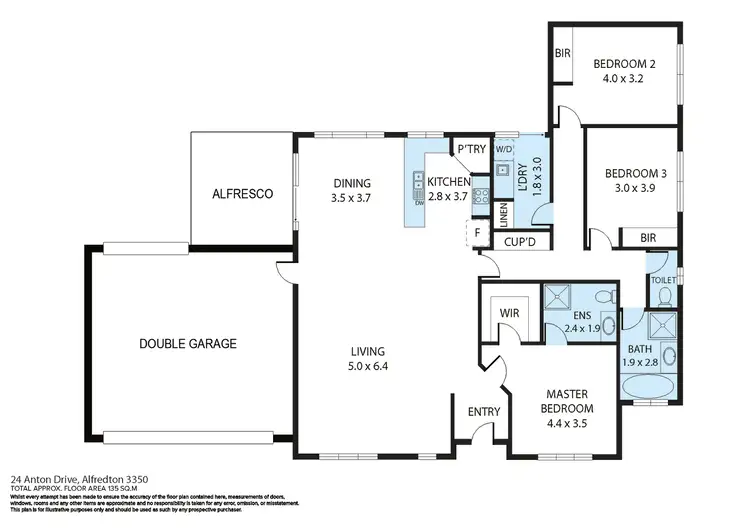 Floorplan of Homely house listing, 24 Anton Drive, Alfredton VIC 3350