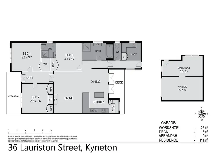 Floorplan of Homely house listing, 36 Lauriston Street, Kyneton VIC 3444