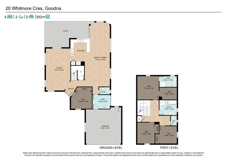 Floorplan of Homely house listing, 20 Whitmore Crescent, Goodna QLD 4300
