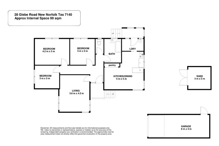 Floorplan of Homely house listing, 28 Glebe Road, New Norfolk TAS 7140