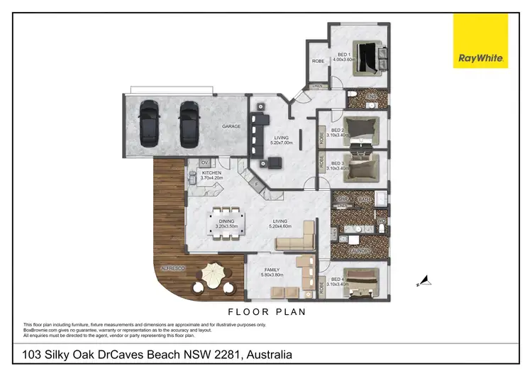 Floorplan of Homely house listing, 103 Silky Oak Drive, Caves Beach NSW 2281
