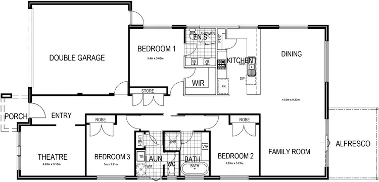 Floorplan of Homely house listing, 3 Danube Rd, Baldivis WA 6171