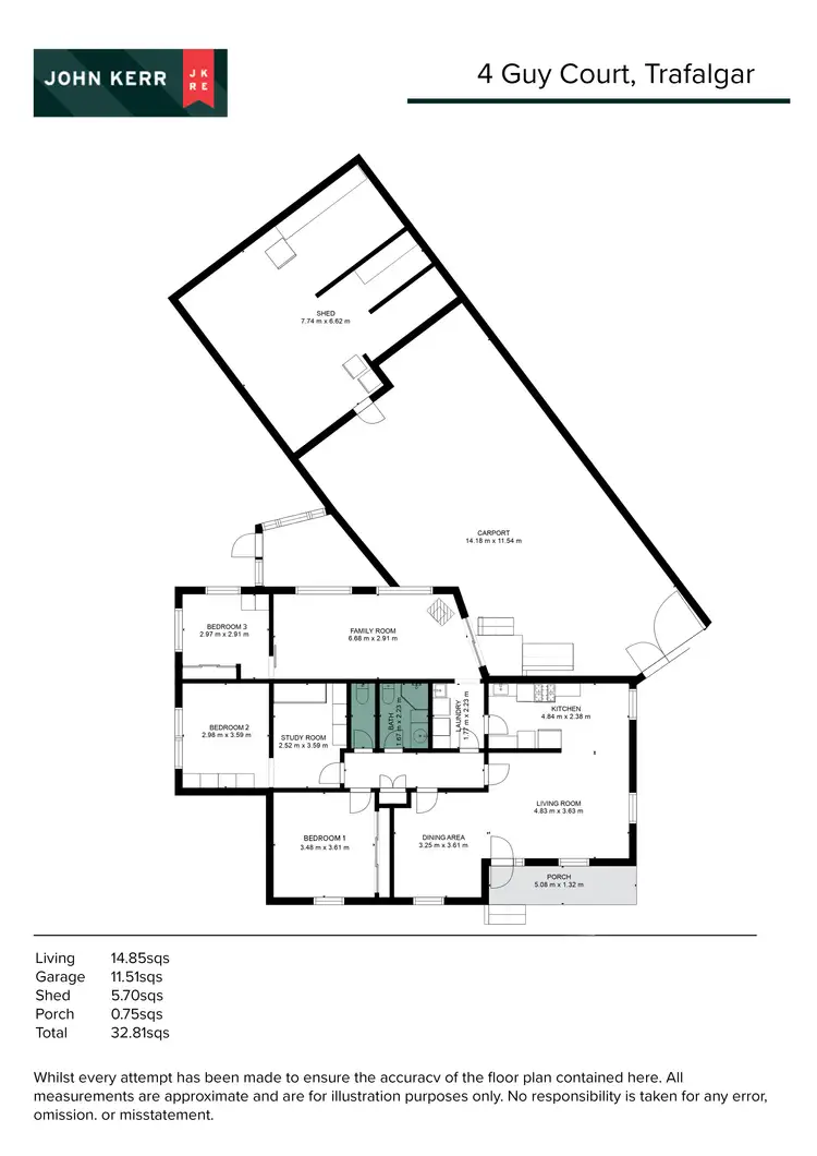 Floorplan of Homely house listing, 4 Guy Court, Trafalgar VIC 3824