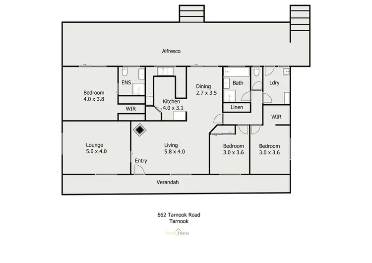 Floorplan of Homely rural property listing, 662 Tarnook Road, Tarnook VIC 3670