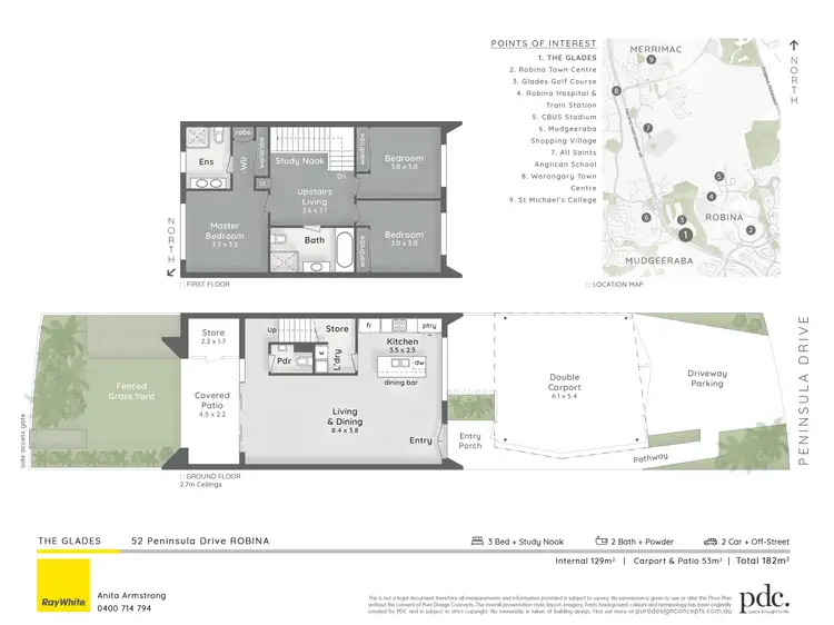 Floorplan of Homely townhouse listing, 52 Peninsula Drive, Robina QLD 4226