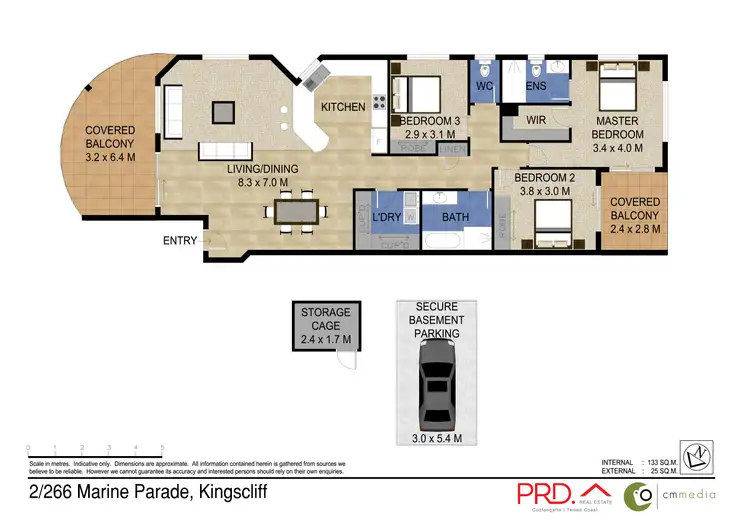 Floorplan of Homely unit listing, 2/266 Marine Parade, Kingscliff NSW 2487