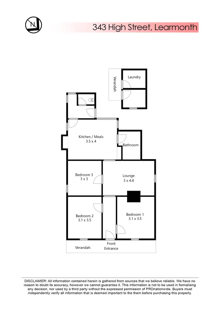 Floorplan of Homely house listing, 343 High Street, Learmonth VIC 3352