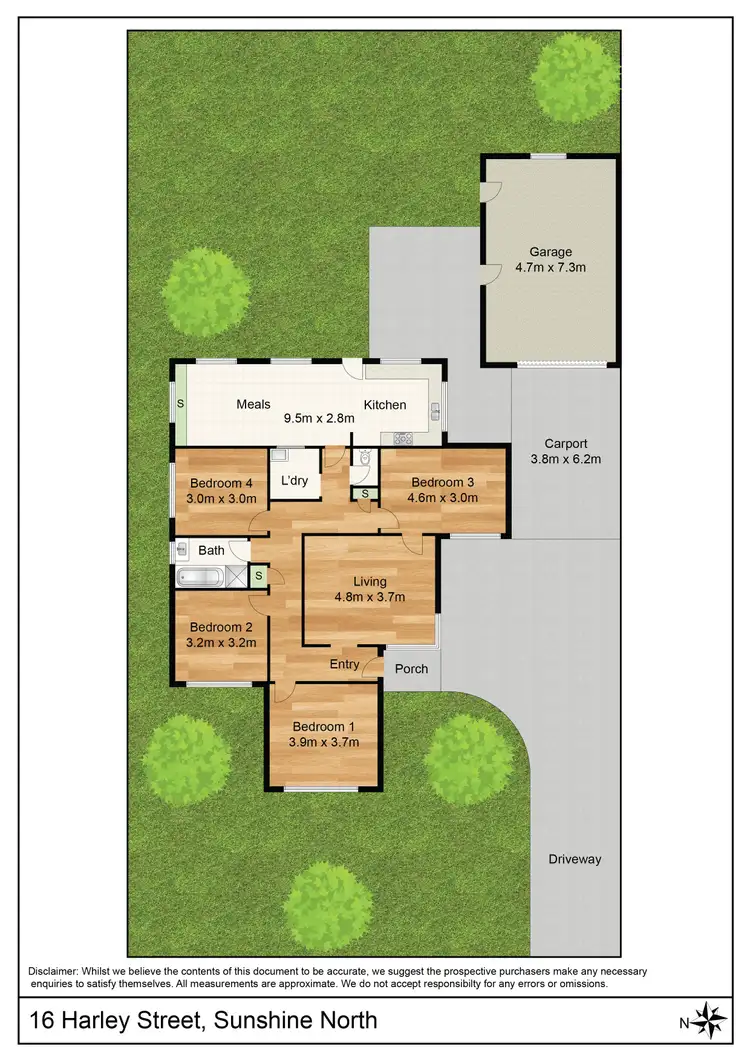 Floorplan of Homely house listing, 16 Harley Street, Sunshine North VIC 3020