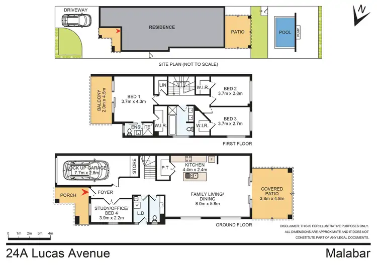 Floorplan of Homely semi-detached listing, 24A Lucas Avenue, Malabar NSW 2036