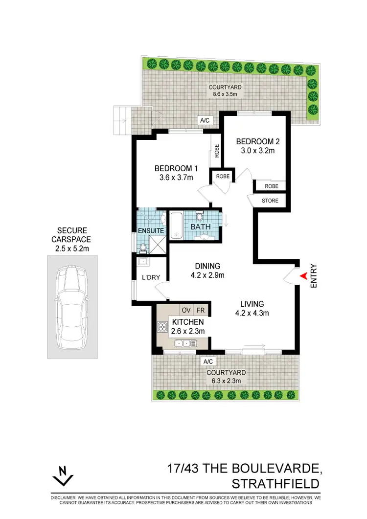 Floorplan of Homely apartment listing, 17/43 The Boulevarde, Strathfield NSW 2135