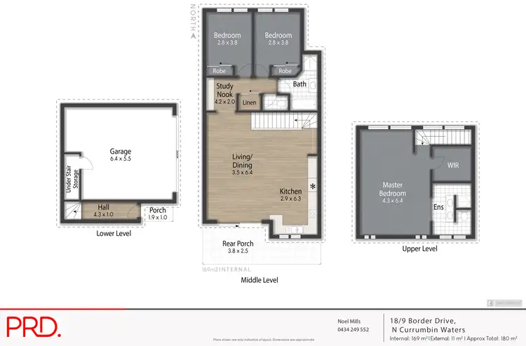 Floorplan of Homely townhouse listing, 18/9 Border Drive North, Currumbin Waters QLD 4223
