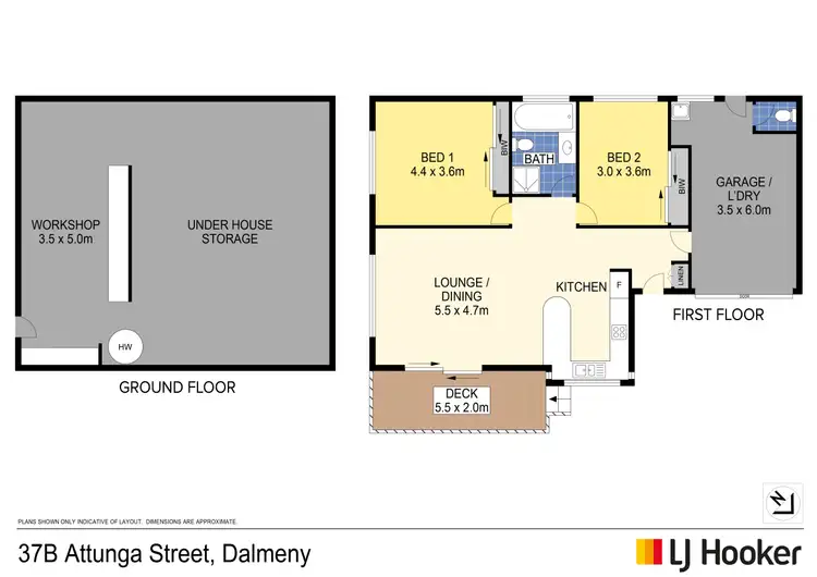 Floorplan of Homely house listing, 37B Attunga Street, Dalmeny NSW 2546