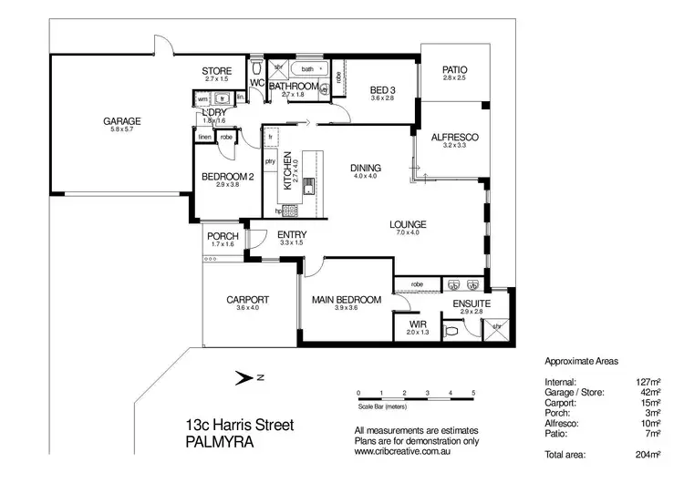 Floorplan of Homely house listing, 13C Harris Street, Palmyra WA 6157